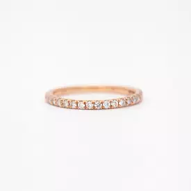 Rose Gold French Set Half-Eternity Band