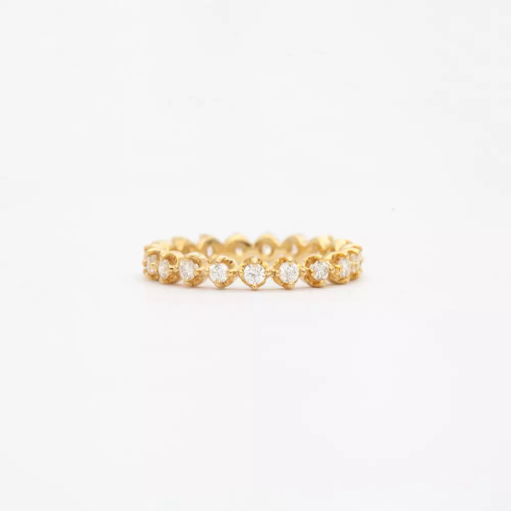 Round Diamond Collet Eternity Band