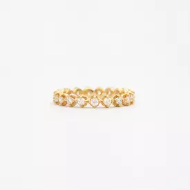 Round Diamond Collet Eternity Band