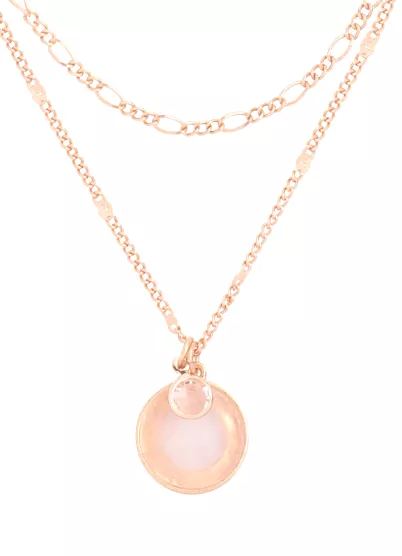 Round Stone Pendent Short Necklace