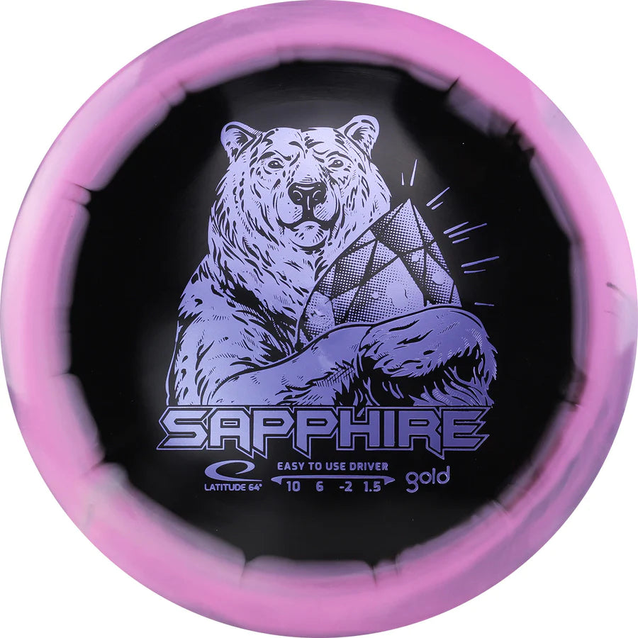 Sapphire Gold Orbit Inverted Stamp