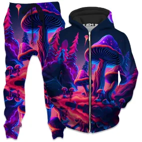 Shroom Trip Zip-Up Hoodie and Joggers Combo