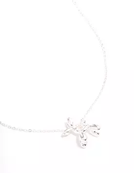 Silver Bubble Dog Short Necklace