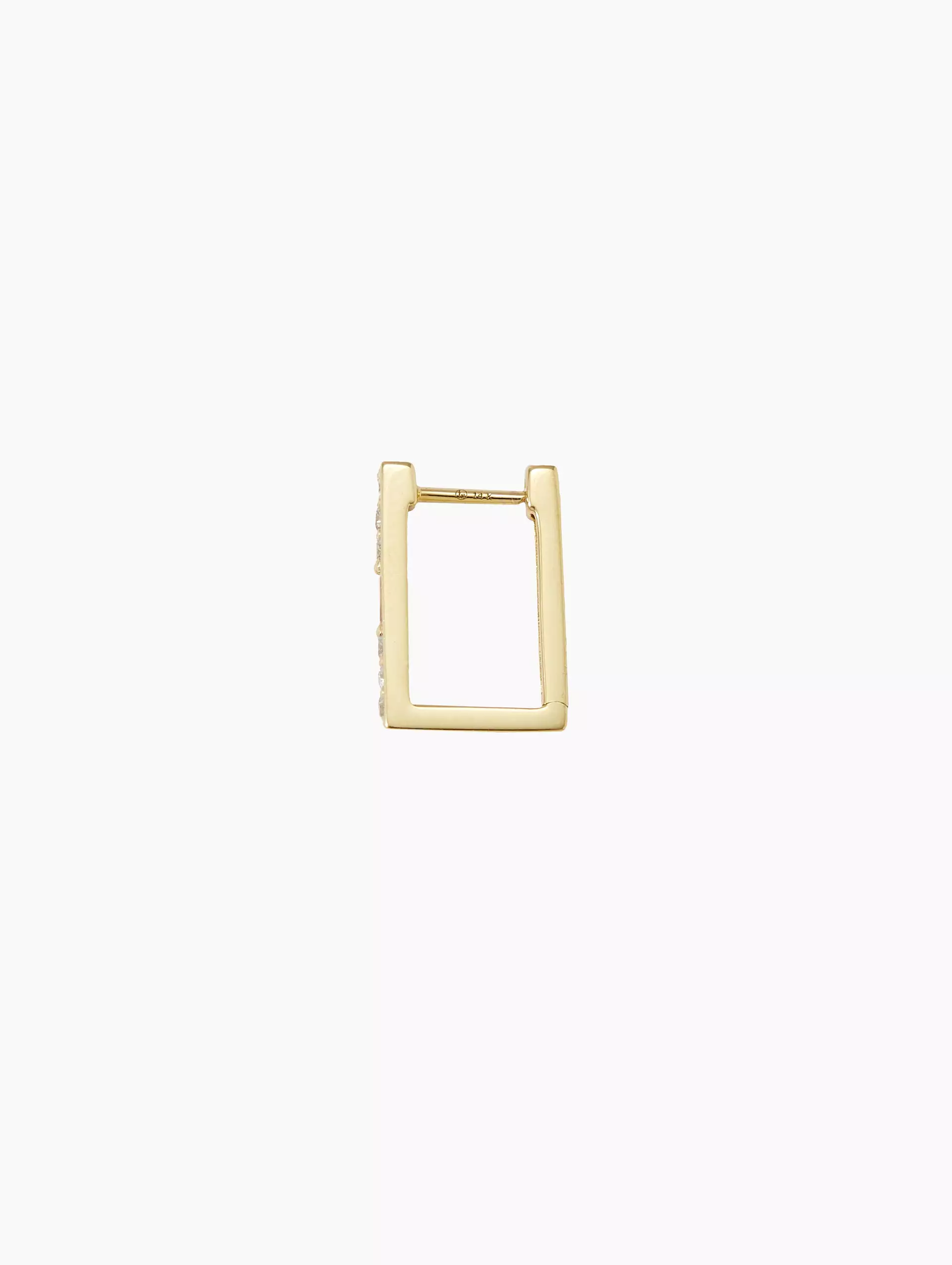 Single Rectangular Diamond Hoop