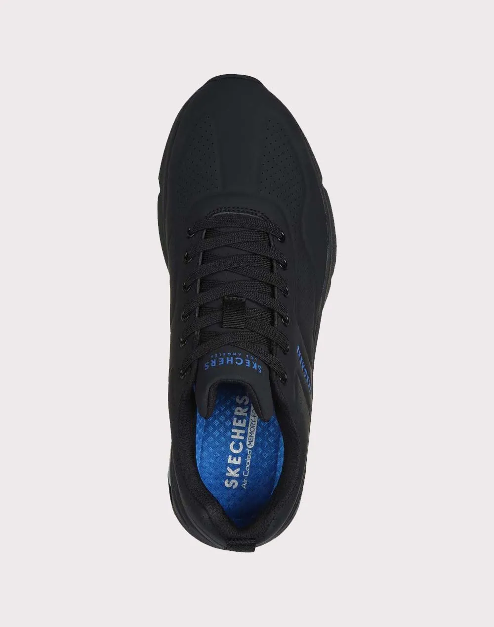 SKECHERS Perforated Durabuck Lace Up Fashion Sneaker