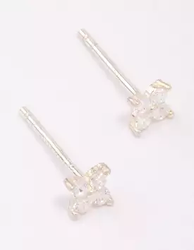 Sterling Silver Flower Stud Earrings