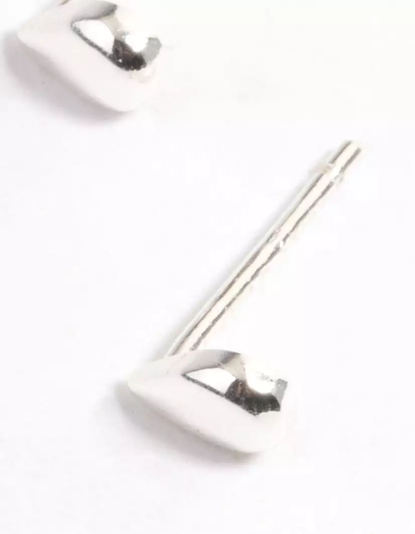 Sterling Silver Teardrop Stud Earrings