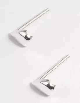 Sterling Silver Teardrop Stud Earrings