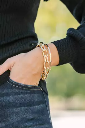 Straight To Your Heart Gold Bangle Set