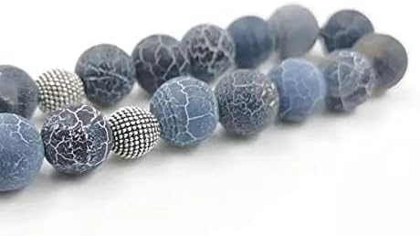 Tasbih Natural Blue Agate Stone 33 Prayer Beads