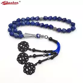 Tasbih Rhombus Shape Beads Lapis Lazuli Stone 33 Beads