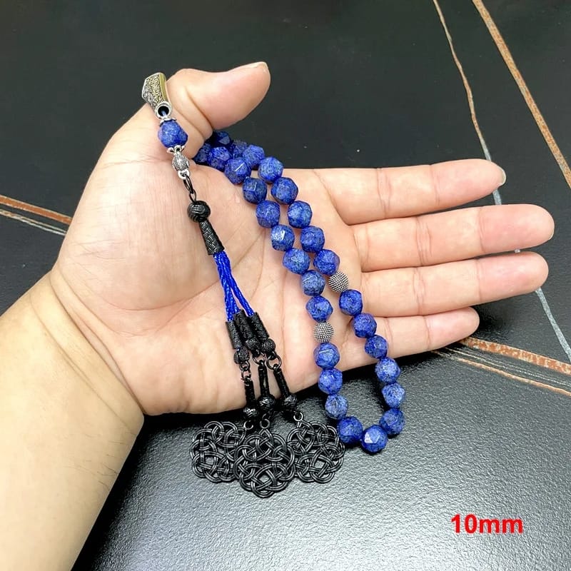 Tasbih Rhombus Shape Beads Lapis Lazuli Stone 33 Beads