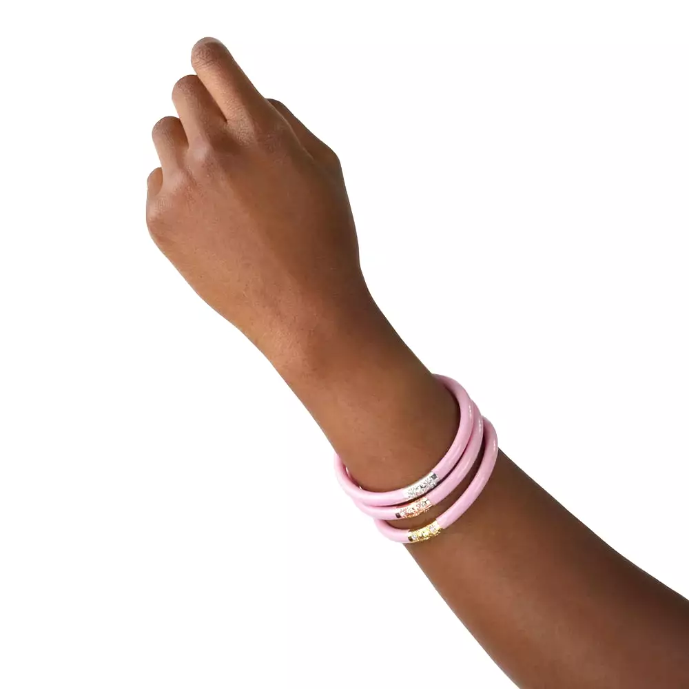 Three Kings Pink All Weather Bangles Set of 3