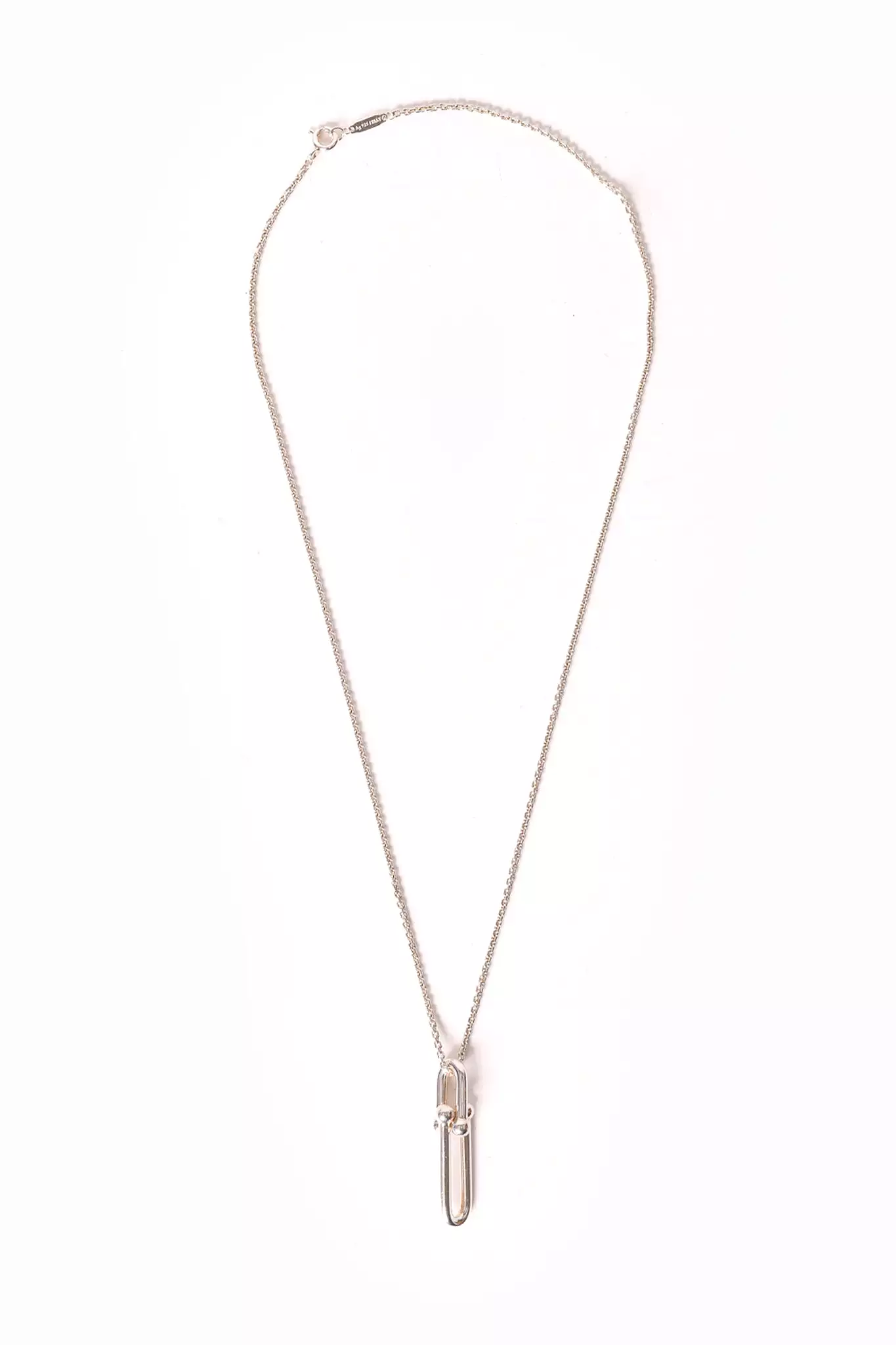 Tiffany & Co. Silver 'HardWear' Elongated Link Pendant Necklace