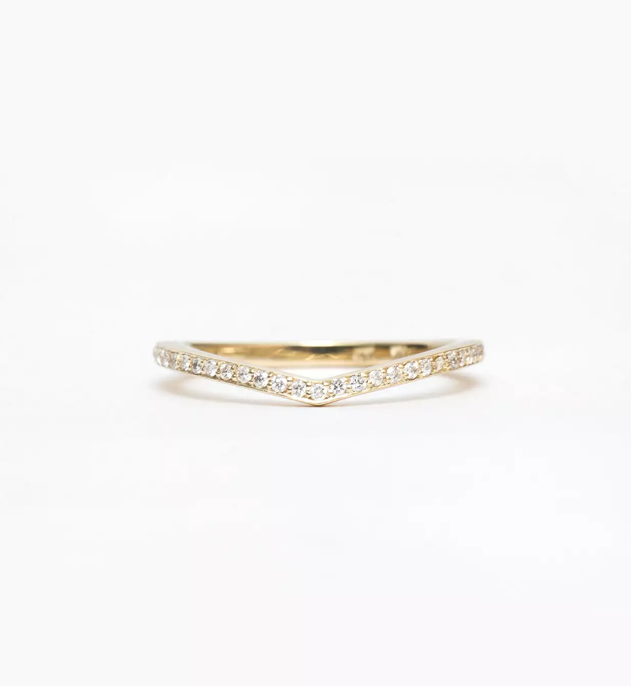 White Diamond Curved Eternity Band