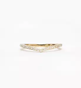 White Diamond Curved Eternity Band