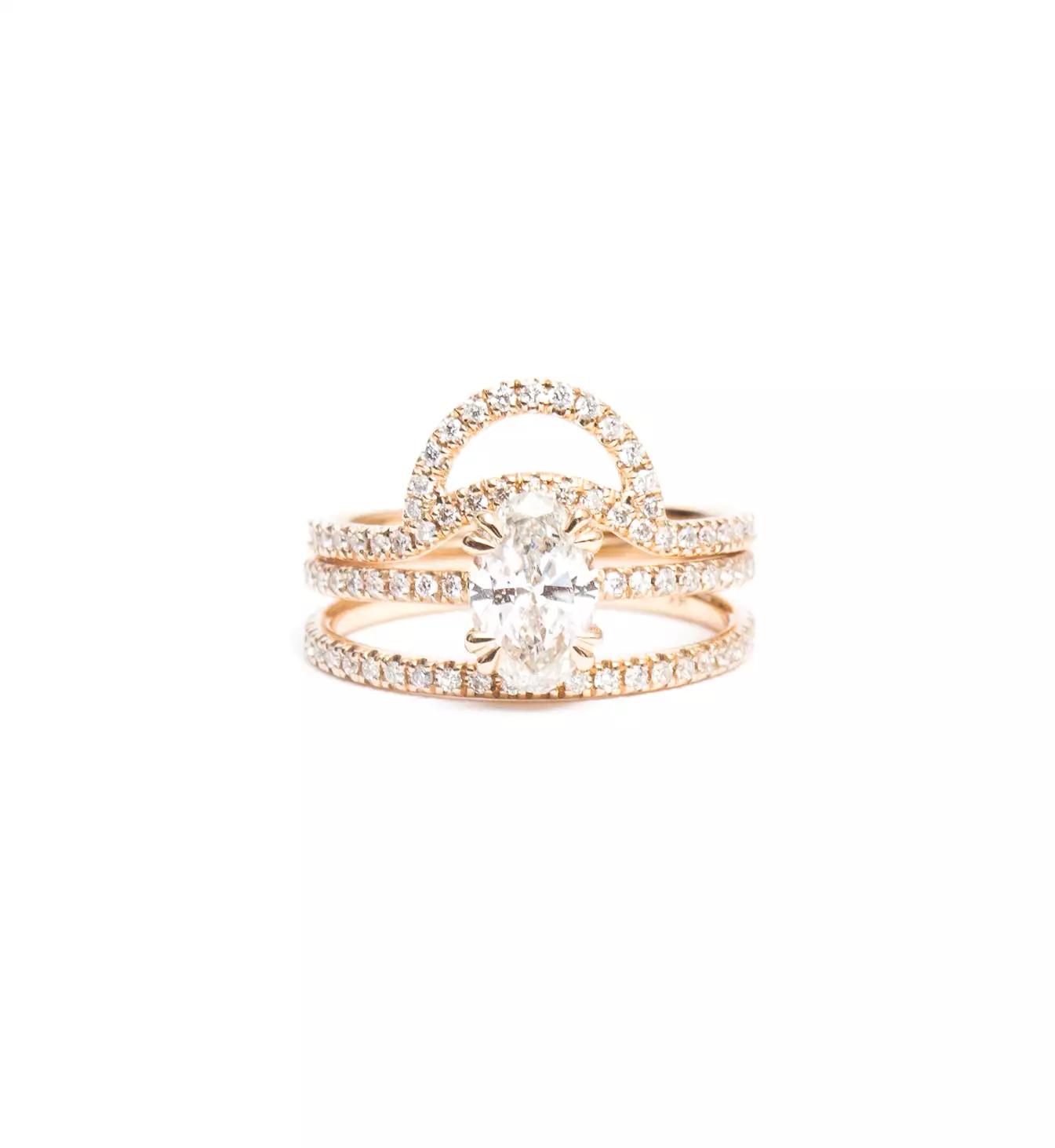 White Diamond Eleonore Pavé Helios Band