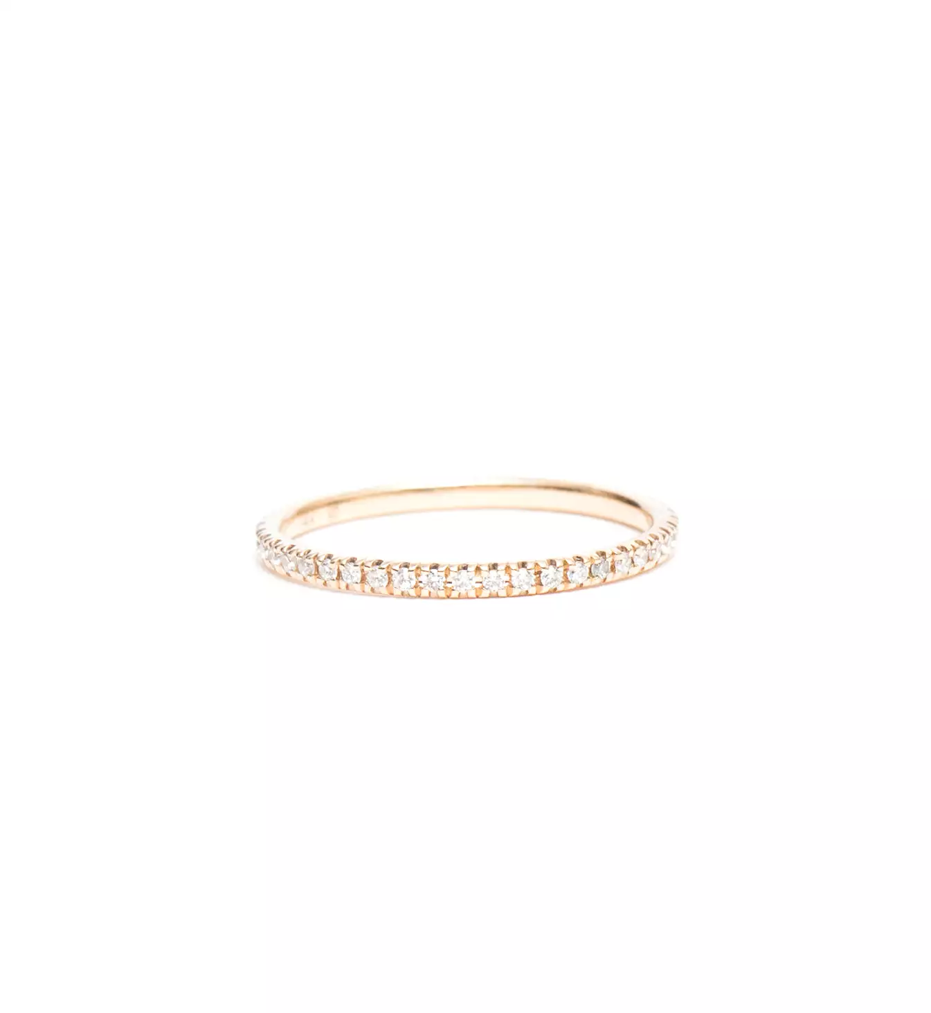 White Diamond Eleonore Three-Quarter Pavé Band