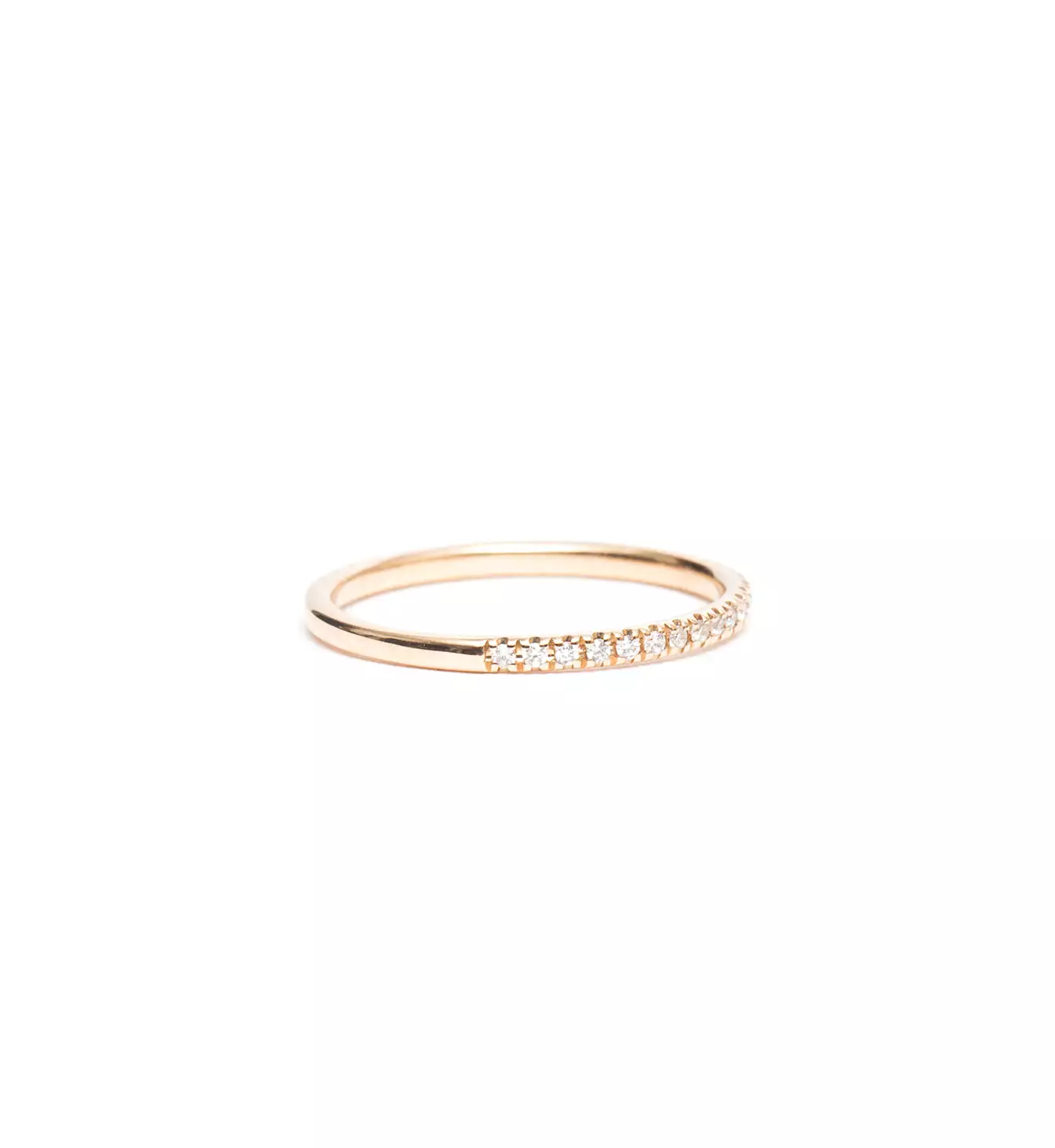 White Diamond Eleonore Three-Quarter Pavé Band