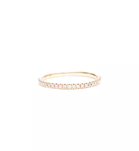 White Diamond Eleonore Three-Quarter Pavé Band