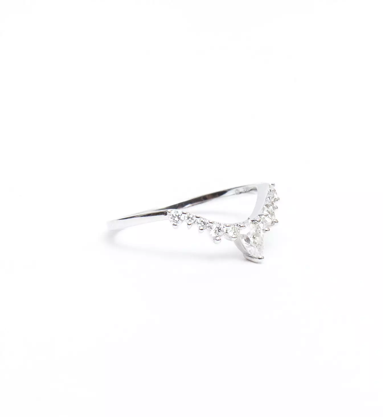 White Diamond Pear Celestine Band