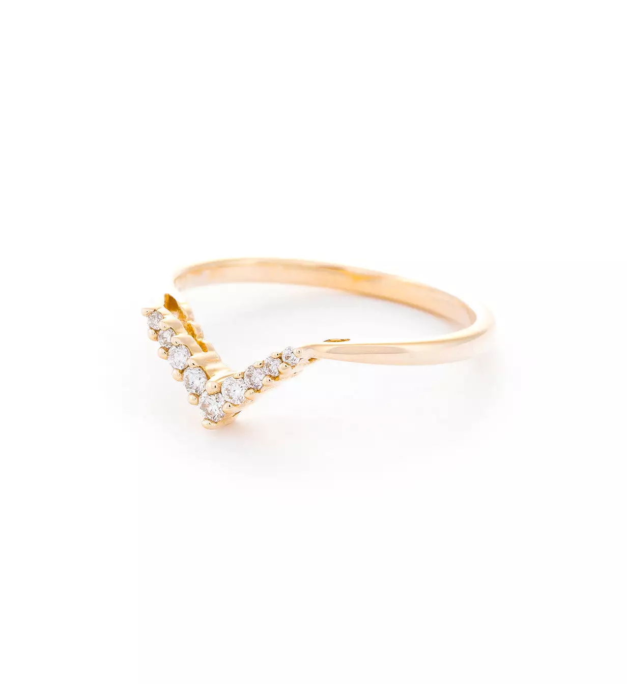 White Diamond Petite Chevron Band