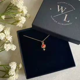 Wisteria London Orion Red Planet And Star Necklace